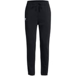 Under Armour Womens Rival Terry Joggers Pants Bottoms Black/White M