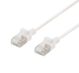 U/FTP Cat6a patch cable, slim 3.8mm in diameter 0.3m white