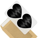 2 x Heart Stickers 10 cm - BW - Equaliser Audio Music Sound Waves #36923