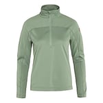 Fjallraven 87141-674 Abisko Lite Fleece Half Zip W/Abisko Lite Fleece Half Zip W Sweatshirt Women's Misty Green Size L