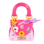 Funlockets Girls Handbag, as with a diary it's lockable but also comes with hidden surprises including stickers and charms to decorate the girls purse. Fashion design for kids. Pink.