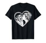 Saint Bernard Mom Dog Art Valentine's Day Heart T-Shirt