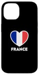 Coque pour iPhone 14 Drapeau France Coeur Bleu Blanc Rouge