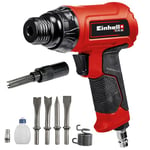 Einhell Kit marteau burineur pneumatique TC-PC 45 (pour pierre + métal, avec kit de 4 burins de 120 mm, embout pour dérouilleur à aiguilles, flacon d'huile (vide), raccord)