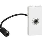 Mosaic AV mini jack 3,5mm forlenger 15cm kabel 1M hvit