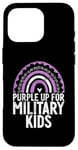 Coque pour iPhone 16 Pro Purple Up pour enfants militaires Army Purple Military Child