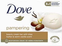 Dove Beauty Cream Bar Pampering Shea Butter Hand Soap with 1/4 Moisturising Crea