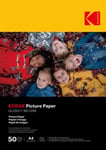 Pack 50 feuilles de papier photo brillante Kodak pour imprimante à jet d’encre