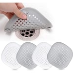 4 Pcs Protection de Drain de Silicone, Filtre Evier de Cuisine avec Ventouse, Filtre de Couverture de Drain de Baignoire, Filtre D'éVier de Cuisine