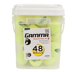 Gamma Sports Seau ou sac de sans pression Balles de tennis – robuste et réutilisables Poly Seau ou sac en maille filet pour un transport facile – Bucket-o-balls – Bag-o-balls (18-pack ou 48-pack des boules), mixte, Bucket of Balls (48)