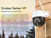 Imou Outdoor Security Camera 4MP HD Wi-Fi IP Camera Siren Motion Detection IP66