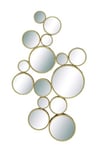 Deco 79 CosmoLiving by Cosmopolitan Miroir Mural en Forme de grappe de Bulles en métal Doré 55,9 x 7,6 x 101,6 cm