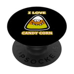 I Love Candy Corn Funny Halloween Costume Trick Or Treating PopSockets Adhesive PopGrip