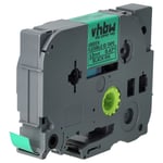 vhbw 1x Ruban compatible avec Brother PT E110, E100B, E115, E105, E110VP, E100VP imprimante d'étiquettes 12mm Noir sur Vert, flexible
