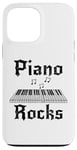 Coque pour iPhone 13 Pro Max Piano Rocks, pianiste musicien rock Goth