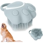 Tigrezy Brosse de bain pour chiens et chats,Brosse de Bain pour Chien,avec distributeur de shampoing et brosse de massage pour chiot,Effet de