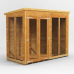 Power Garden Shed 84PPSH Golden Brown 8x4