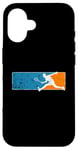 Coque pour iPhone 16 Joueur de squash rapide avec raquette de tennis