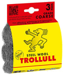 TROLLULL Steel Wool | Wire Wool Pads, 3 DIY Pads coarse 3 enhances the natural 