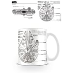 Star Wars - Millennium Falcon Sketch - Mugg multifärg