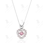 LCC® S925 sterling silver smart rosa diamant kärlek halsband kvinnligt hjärta slår nyckelbenet box kedja vild ins stil