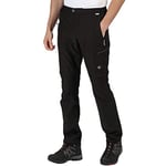 Regatta Mens Highton Rip Off Zip Off Legs Walking Trousers - 34 Black