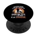 Cadeau idée Drôle Chasseur Homme Chasseur Humour Chasse PopSockets PopGrip Adhésif