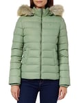 Tommy Jeans Women's Basic Down-Filled Jacket Winter, Green (Dusty Sage), XXS