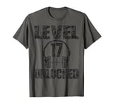 Level 17 Unlocked Birthday 17 Years Gamer T-Shirt