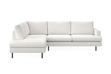 Menard Compact Sofa med Chaiselong 4-seter - sjeselong Hvit