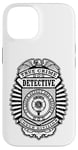 Coque pour iPhone 14 Badge de police amusant True Crime Detective Division