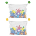 2x Fun DUCK/FROG BATHROOM TIDY Mesh Net Hanging Kids Toddler Toy Storage Pouch