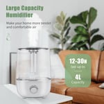 4L Large Humidifier for Bedroom Baby Room Aroma Oil Diffuser Auto-Off Protection