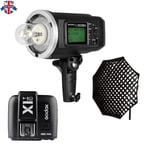 UK Godox AD600BM 600W HSS 1/8000s Flash Light+X1T-C for Canon+Free Grid softbox