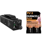 Behringer POWERPLAY P2 Ultra-Compact Personal In-Ear Monitor Amplifier & Duracell Plus 9V Batteries (Pack of 2) - Alkaline - 100% Life Guaranteed