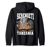 Serengeti National Park Tanzania Safari Animals Big 5 Africa Zip Hoodie