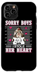 Coque pour iPhone 11 Pro Shih Tzu Dog Valentines Day I Stole Her Heart Valentine