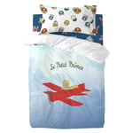 Parure de couette HappyFriday Le Petit Prince Son Avion Multicouleur Lit de b