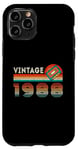 Coque pour iPhone 11 Pro Vintage 1988 Anniversaire Rétro Cassette Tape 36 Ans Cadeaux