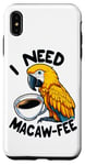 Coque pour iPhone XS Max Amateur de café Gold Macaw