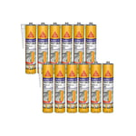 Lot de 12 mastics colles multi-usages SIKA Sikaflex 11 FC Purform - Blanc - 300 ml