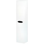 Colonne Meuble salle de bain en mélamine laqué blanc brillant - Longueur 30 x profondeur 27 x Hauteur 140 cm Pegane