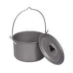 Utomhus Camping Picknick Hängande Krukor Aluminiumlegering Kokkärl 4.5l Kompakt Campinggryta För Vandring