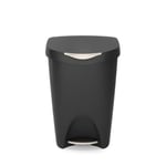 Umbra 1021550-047 Bin 50 L with Lid and Pedal, Plastic, Black/Nickel