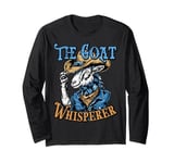 Goat Whisperer Retro Cowboy Humor Western Goat Lover Man Long Sleeve T-Shirt