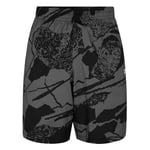 Reebok Men's Workout Ready All Over Print Shorts, Black, S