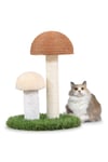 Cat Scratching Post Natural Flax Mushroom Shape for Kittens