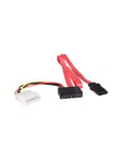 StarTech.com Slimline SATA Female to SATA with LP4 Power Cable Adapter - Seriel ATA kabel