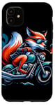 Coque pour iPhone 11 Renard Sur Moto Vibe Cool