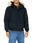 Schott NYC Homme Blouson, Classique, Polyester, Marine, XXL, Navy